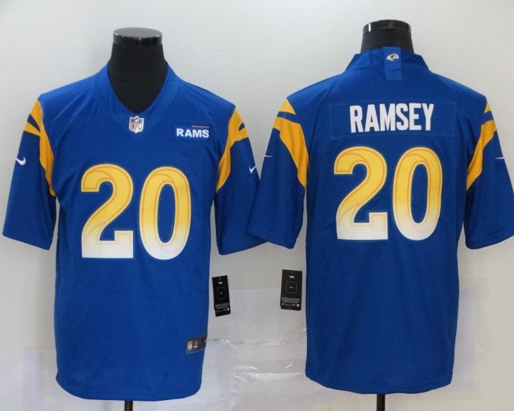 Men's Los Angeles Rams Jalen Ramsey #20 Blue Jersey