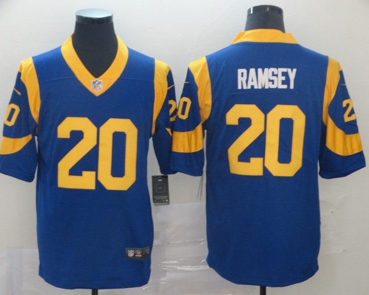 Men's Los Angeles Rams Jalen Ramsey #20 Blue Jersey