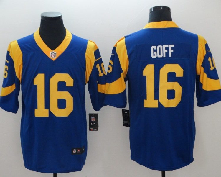 Men's Los Angeles Rams Jared Goff #16 Blue Jersey