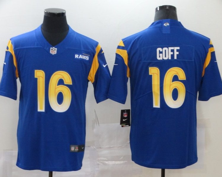 Men's Los Angeles Rams Jared Goff #16 Blue Jersey