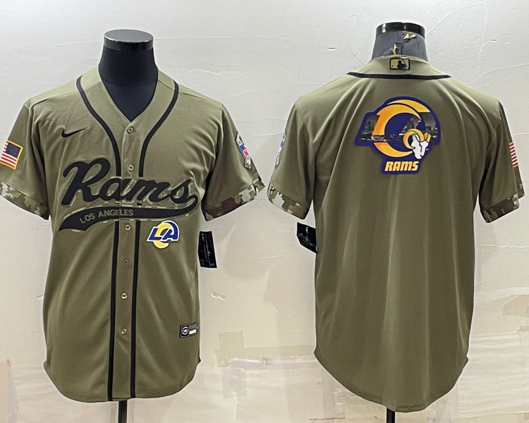 Men's Los Angeles Rams Olive 2022 Salute To Service Limited Jersey