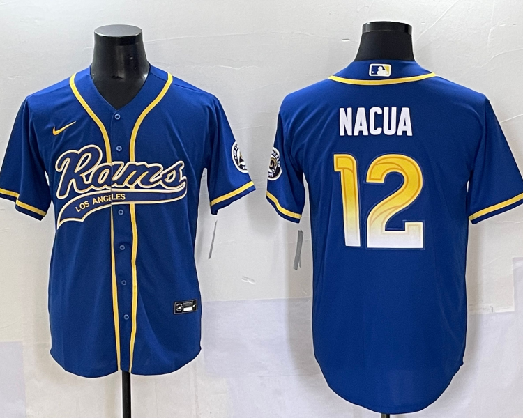 Men's Los Angeles Rams Puka Nacua #12 Royal Jersey