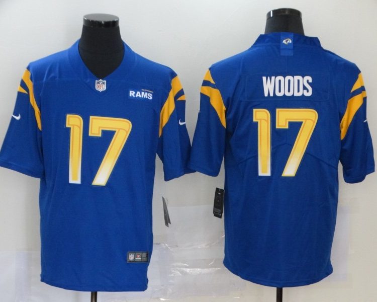 Men's Los Angeles Rams Robert Woods #17 Blue Jersey