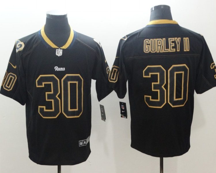 Men's Los Angeles Rams Todd Gurley II #30 Black Jersey