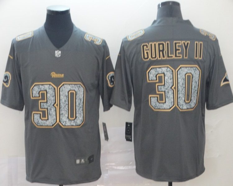 Men's Los Angeles Rams Todd Gurley II #30 Gray Jersey