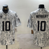 Men's Los Angeles Chargers Justin Herbert #10 Arctic Camo 2024 Salute to Service Limited Jersey