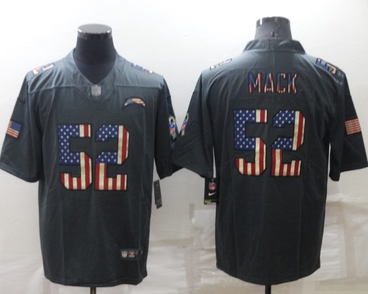 Men's Los Angeles Chargers Khalil Mack #52 Black Jersey