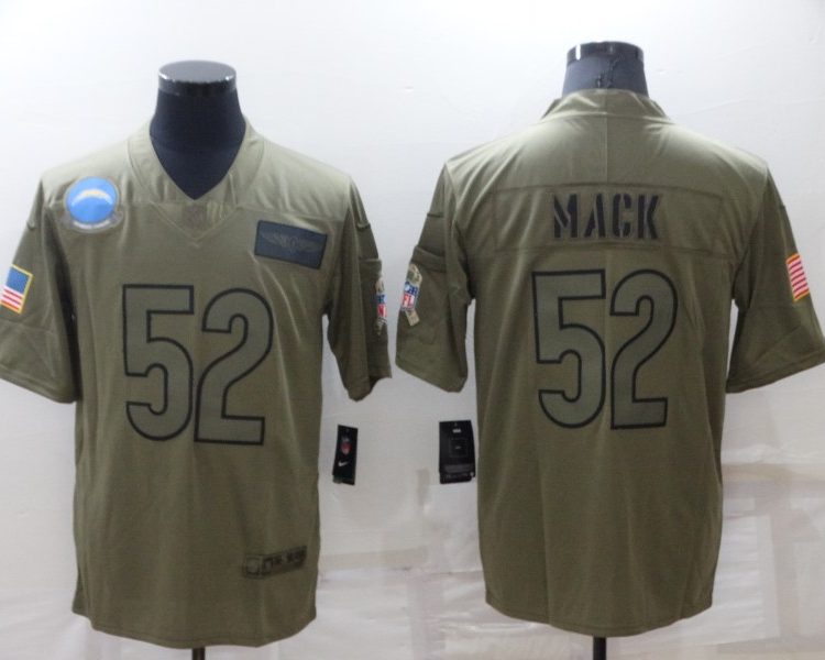 Men's Los Angeles Chargers Khalil Mack #52 Brown Jersey