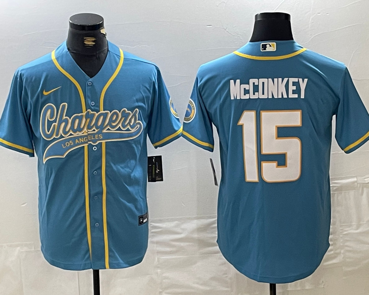 Men's Los Angeles Chargers Ladd McConkey #15 Powder Blue Jersey