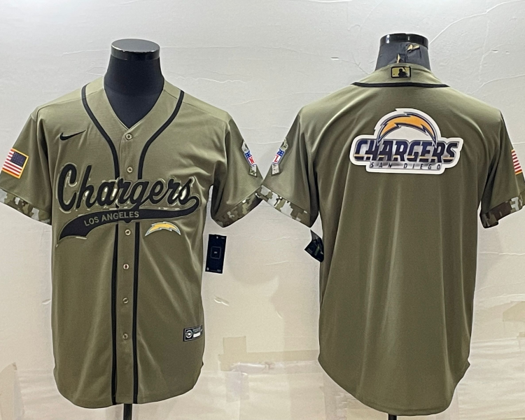 Men's Los Angeles Chargers Olive 2022 Salute To Service Limited Jersey