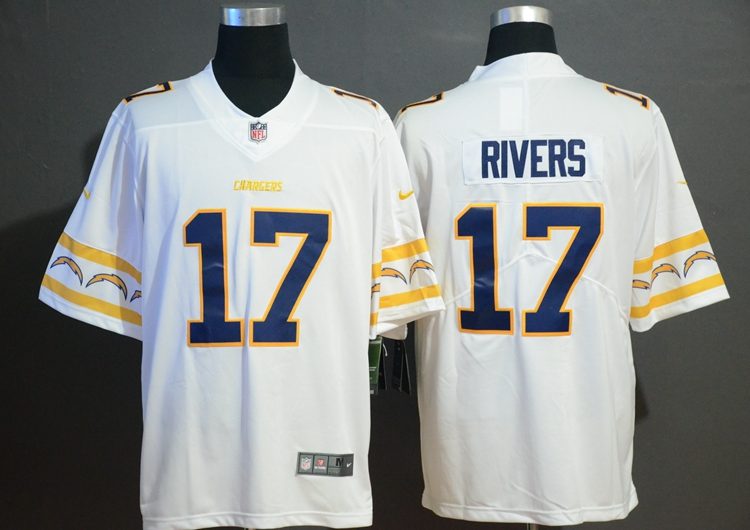 Men's Los Angeles Chargers Philip Rivers #17 White Jersey
