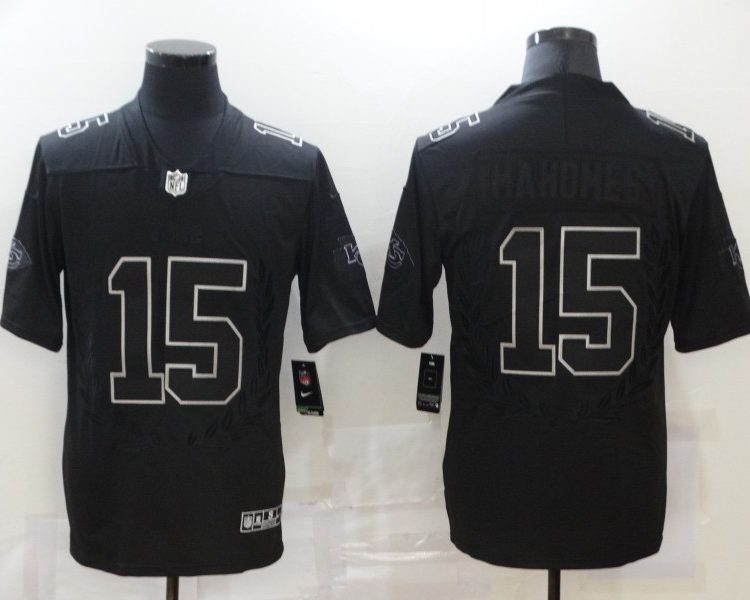 Men's Kansas City Chiefs #15 Patrick Mahomes Black Alternate Jersey