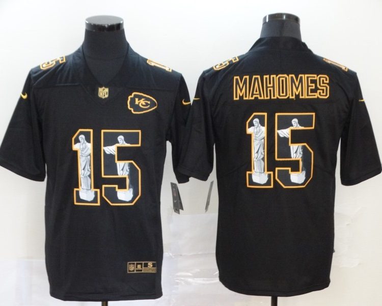 Men's Kansas City Chiefs #15 Patrick Mahomes Black Alternate Jersey