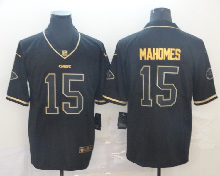 Men's Kansas City Chiefs #15 Patrick Mahomes Black Jersey