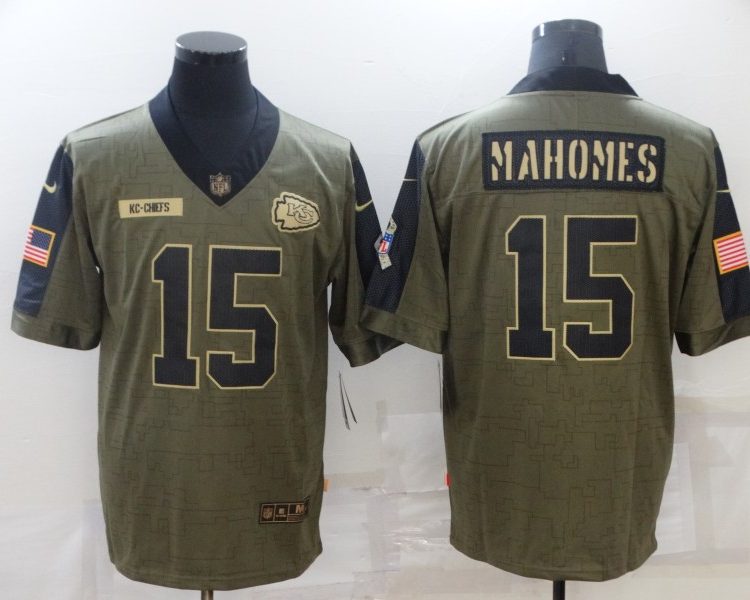 Men's Kansas City Chiefs #15 Patrick Mahomes Brown Jersey