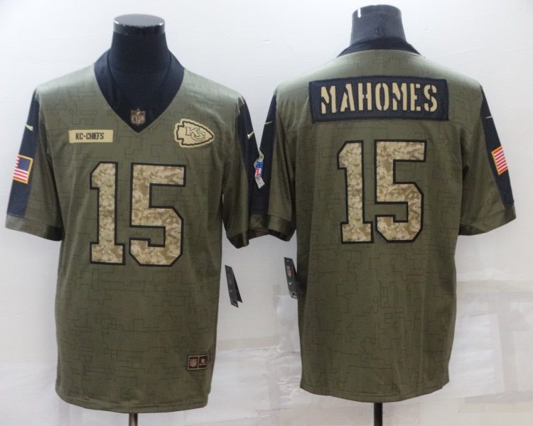 Men's Kansas City Chiefs #15 Patrick Mahomes Brown Jersey