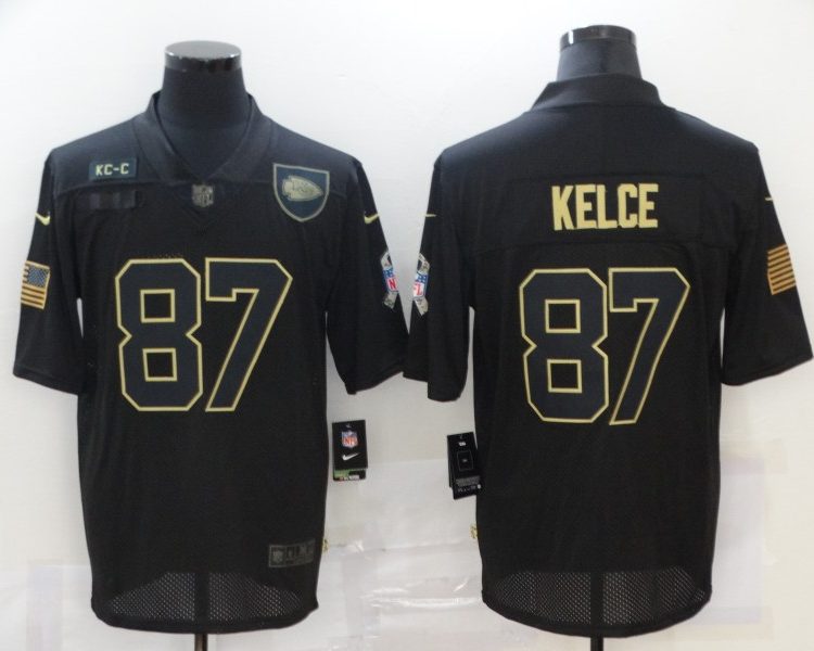Men's Kansas City Chiefs #87 Travis Kelce Black Jersey