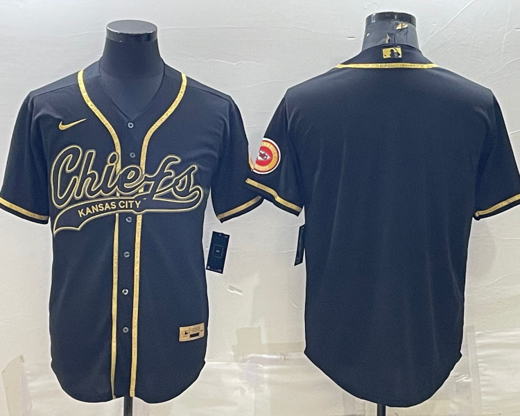 Men's Kansas City Chiefs Black Blank Jersey