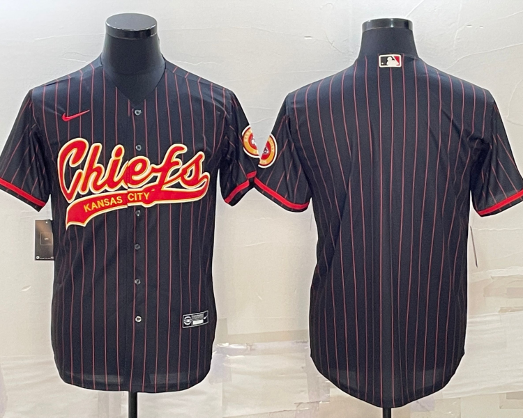 Men's Kansas City Chiefs Black Blank Jersey