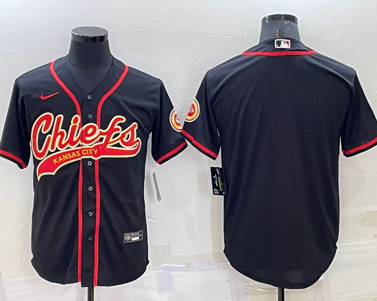 Men's Kansas City Chiefs Black Blank Jersey