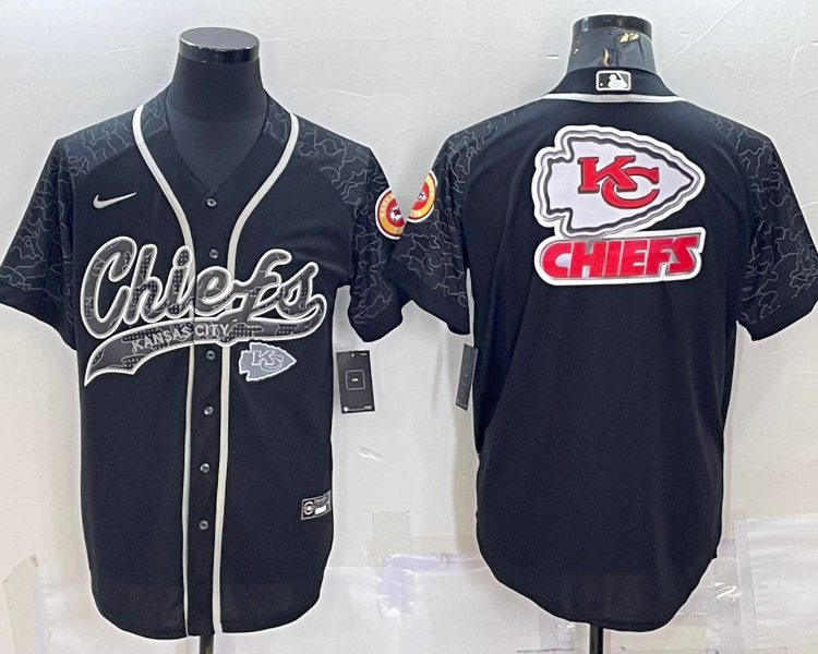 Men's Kansas City Chiefs Black RFLCTV Limited Jersey