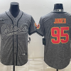 Men's Kansas City Chiefs Chris Jones #95 Grey Jersey Joint Edition