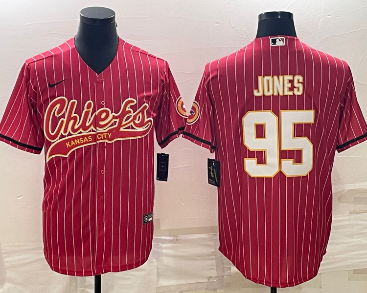 Men's Kansas City Chiefs Chris Jones #95 Red Jersey Joint Edition