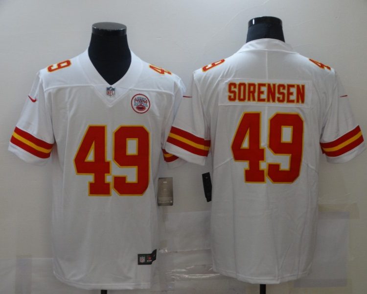 Men's Kansas City Chiefs Daniel Sorensen #49 White Jersey