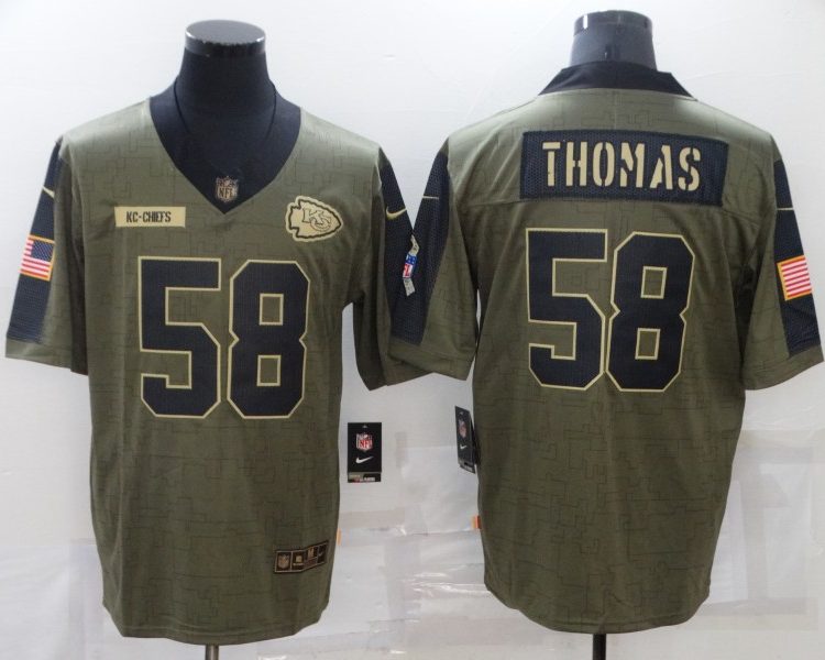 Men's Kansas City Chiefs Derrick Thomas #58 Brown Jersey