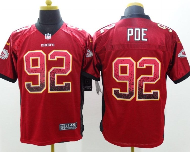Men's Kansas City Chiefs Dontari Poe #92 Red Jersey