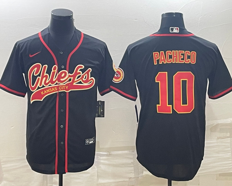 Men's Kansas City Chiefs Isiah Pacheco #10 Black Jersey Joint Edition