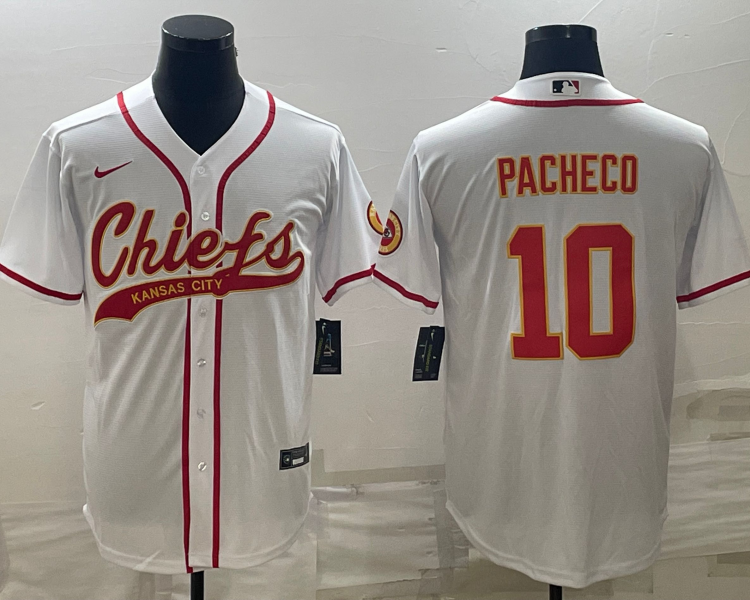 Men's Kansas City Chiefs Isiah Pacheco #10 White Jersey Joint Edition