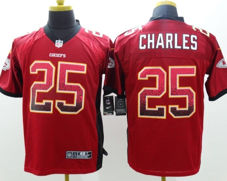 Men's Kansas City Chiefs Jamaal Charles #25 Red Jersey