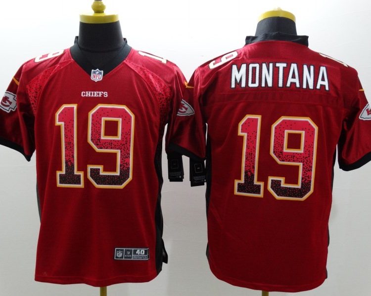 Men's Kansas City Chiefs Joe Montana #19 Red Jersey