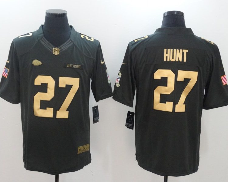 Men's Kansas City Chiefs Karim Hunt #27 Black Jersey