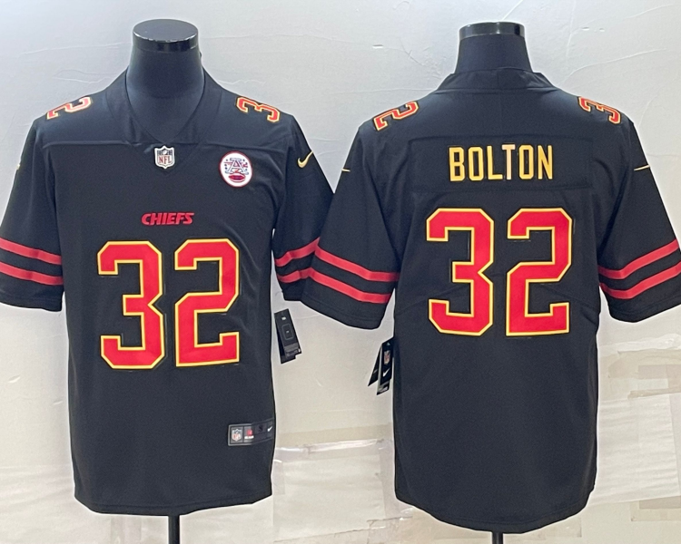 Men's Kansas City Chiefs Nick Bolton #32 Black Jersey