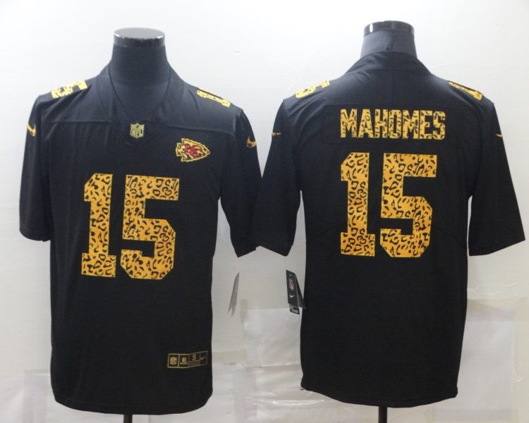 Men's Kansas City Chiefs Patrick Mahomes #15 Black Jersey