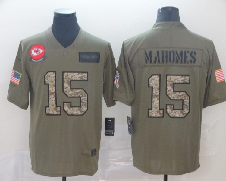 Men's Kansas City Chiefs Patrick Mahomes #15 Brown Jersey