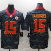 Men's Kansas City Chiefs Patrick Mahomes #15 Gray Camouflage Jersey
