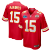 Men's Kansas City Chiefs Patrick Mahomes #15 Red Super Bowl LVII Patch Jersey