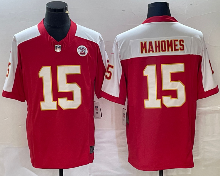 Men's Kansas City Chiefs Patrick Mahomes #15 Red Vapor F.U.S.E. Limited Jersey