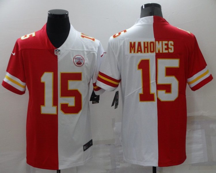 Men's Kansas City Chiefs Patrick Mahomes #15 Red/White Jersey