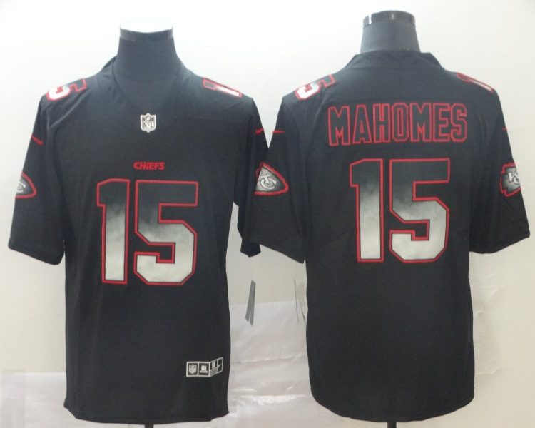 Men's Kansas City Chiefs Patrick Mahomes Black Authentic Jersey