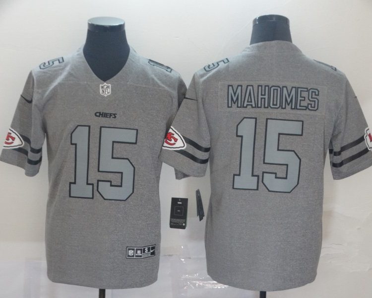 Men's Kansas City Chiefs Patrick Mahomes Gray Jersey