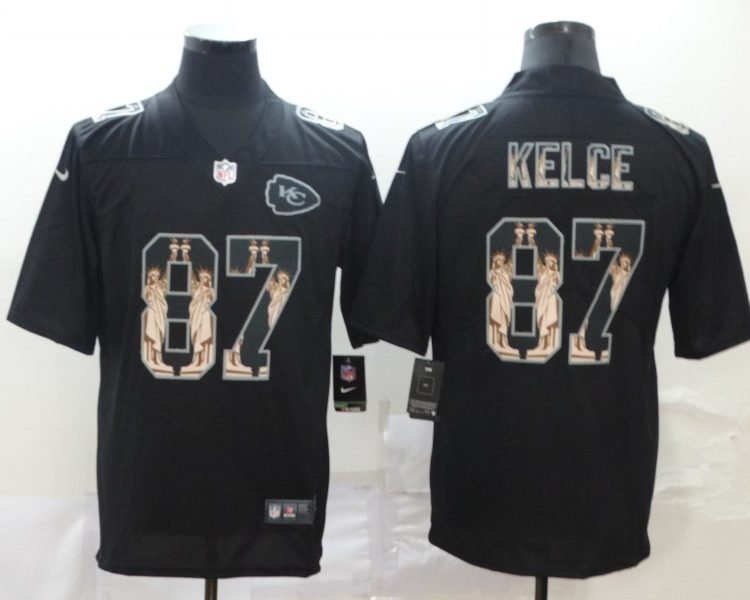 Men's Kansas City Chiefs Travis Kelce #87 Black Jersey