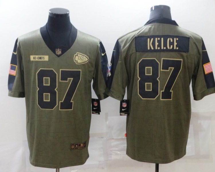 Men's Kansas City Chiefs Travis Kelce #87 Brown Jersey