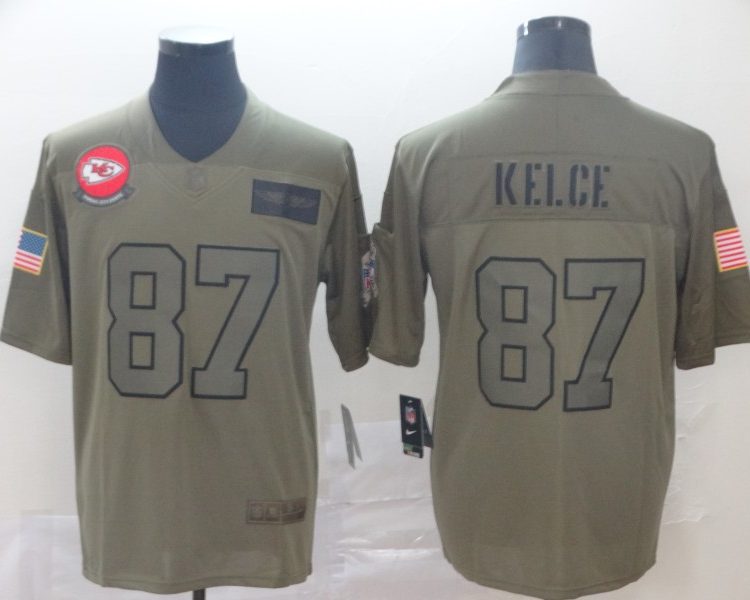 Men's Kansas City Chiefs Travis Kelce #87 Brown Jersey