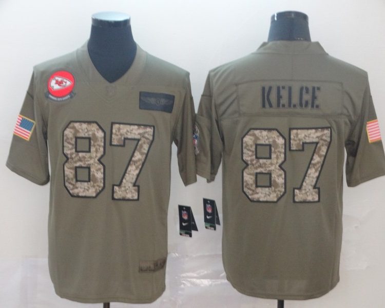 Men's Kansas City Chiefs Travis Kelce #87 Brown Jersey