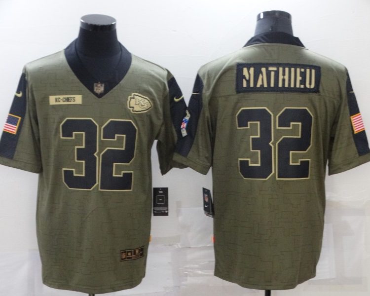 Men's Kansas City Chiefs Tyrann Mathieu #32 Brown Jersey