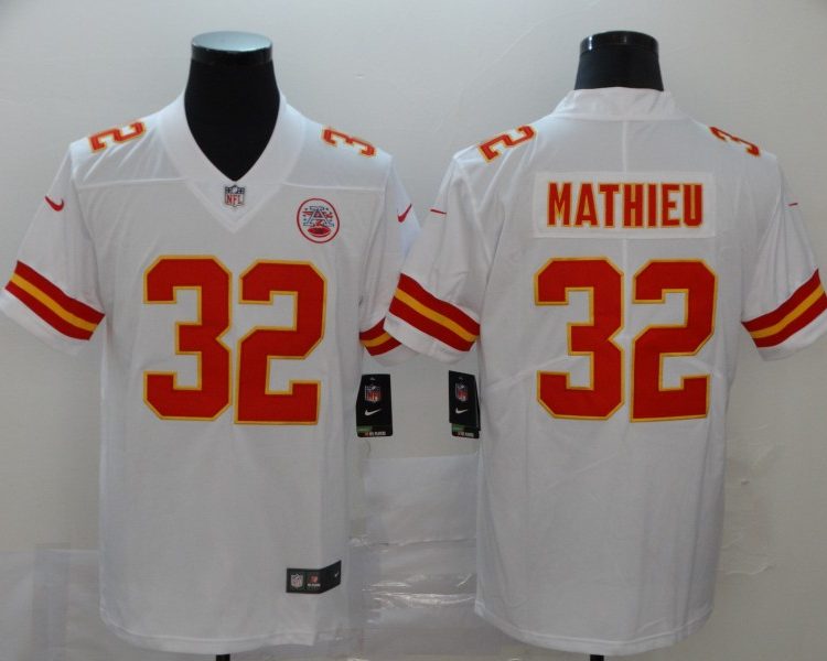 Men's Kansas City Chiefs Tyrann Mathieu #32 White Jersey